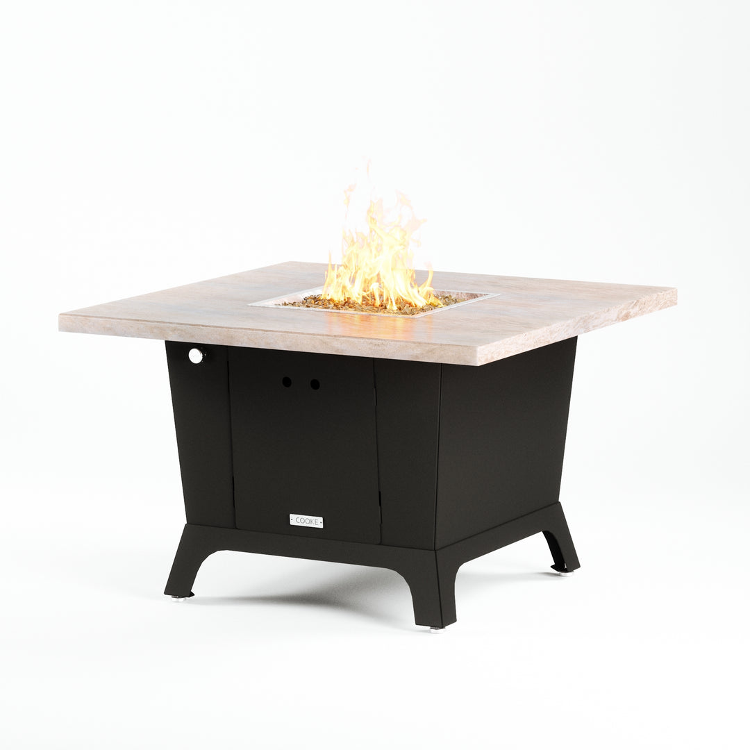 COOKE Parkway Fire Pit Table 44" x 44" x 30" - Stone Top