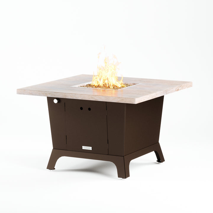 COOKE Parkway Fire Pit Table 44" x 44" x 30" - Stone Top