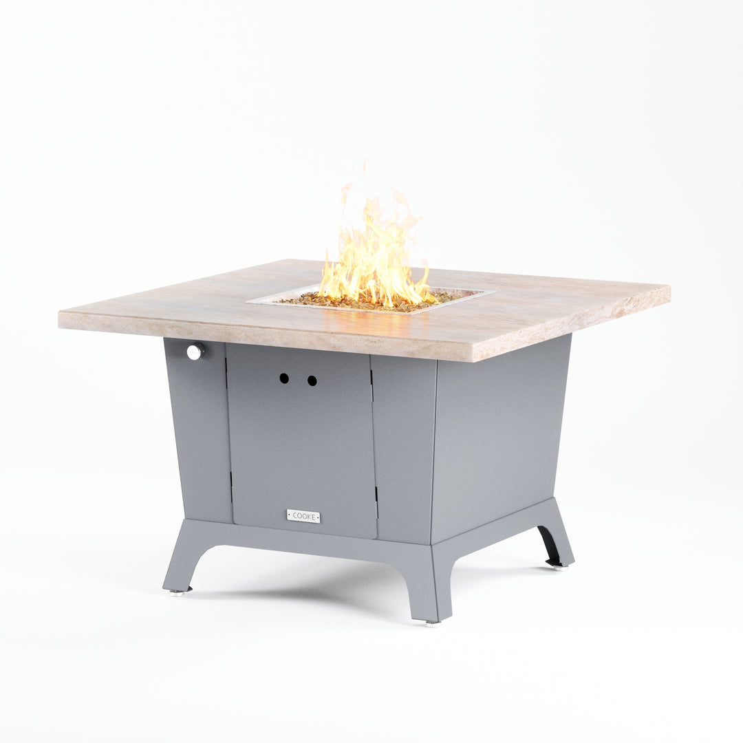 COOKE Parkway Fire Pit Table 44" x 44" x 30" - Stone Top