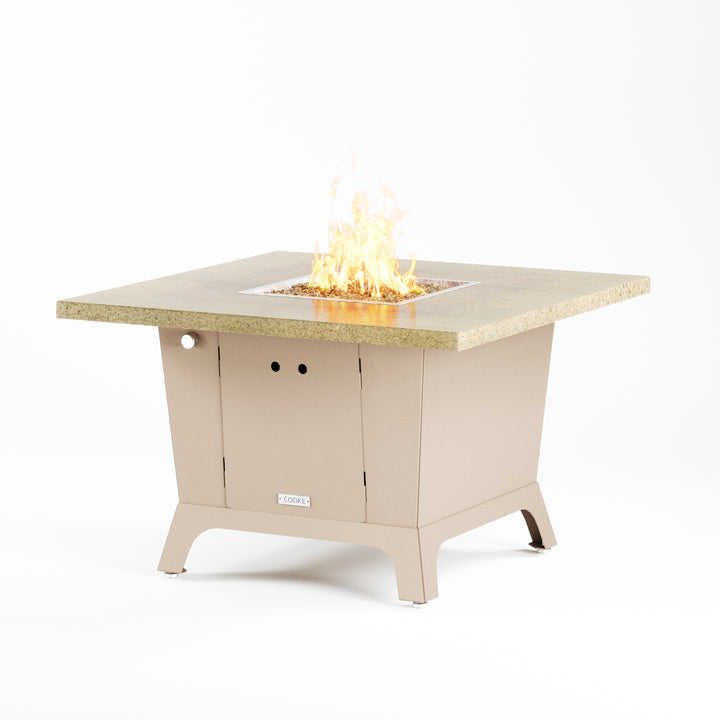 COOKE Parkway Fire Pit Table 44" x 44" x 30" - Stone Top