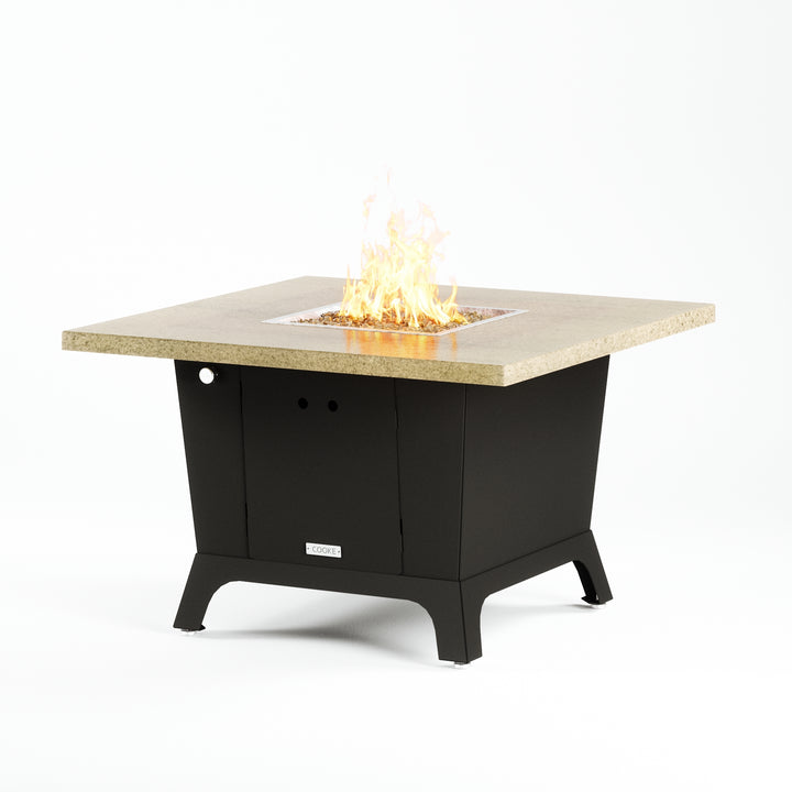 COOKE Parkway Fire Pit Table 44" x 44" x 30" - Stone Top