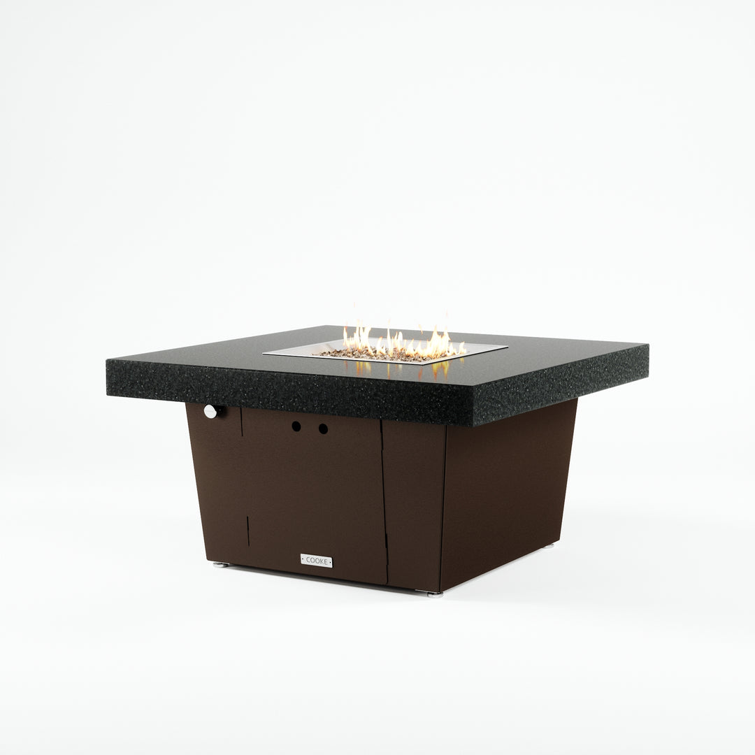 COOKE Parkway Fire Pit Table 40" x 40" x 21" - Stone Top