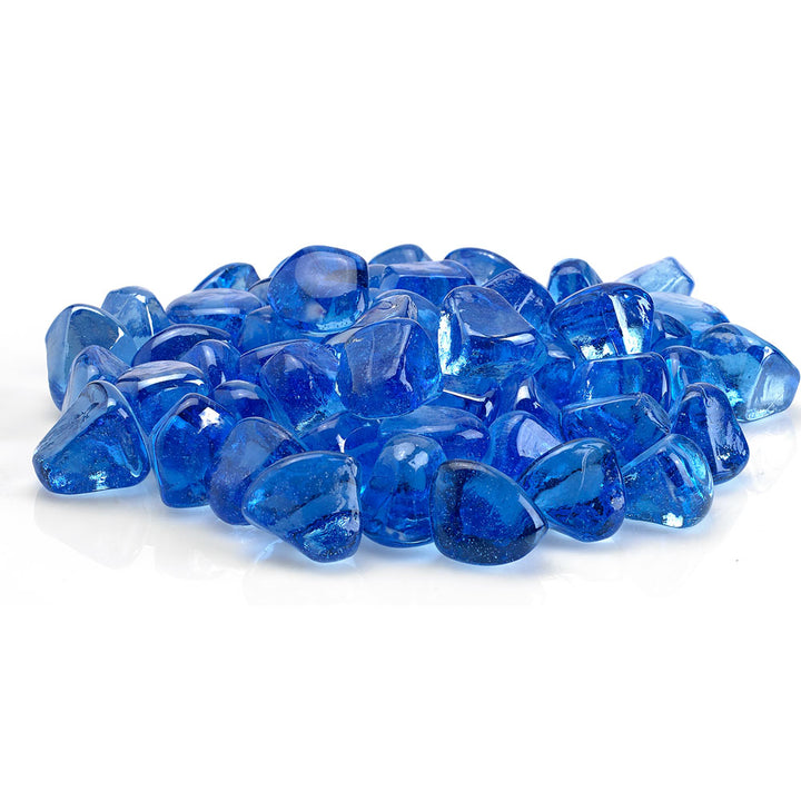 American Fire Glass - Zircon Luster Fire Glass - Multiple Color Options - 10 lbs