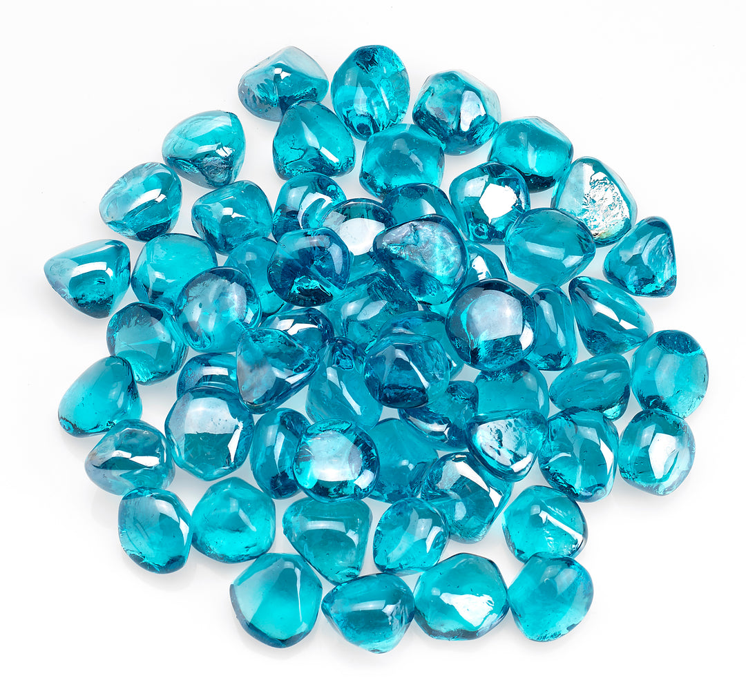 American Fire Glass - Zircon Luster Fire Glass - Multiple Color Options - 10 lbs
