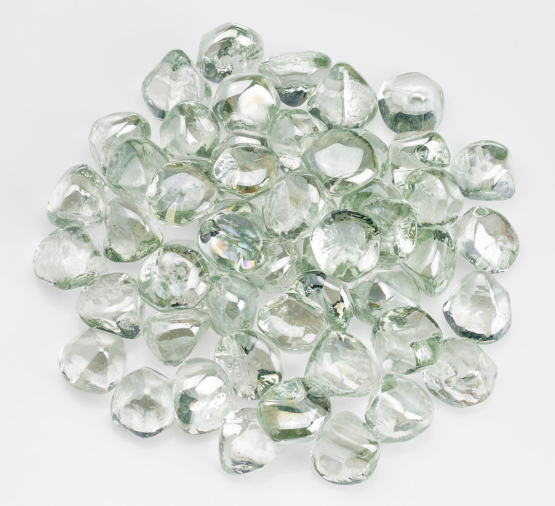 American Fire Glass - Zircon Luster Fire Glass - Multiple Color Options - 10 lbs