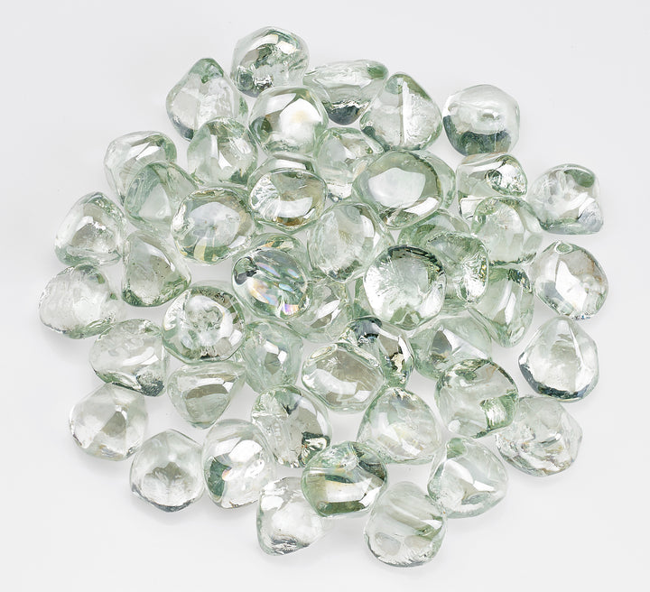 American Fire Glass - Zircon Luster Fire Glass - Multiple Color Options - 10 lbs