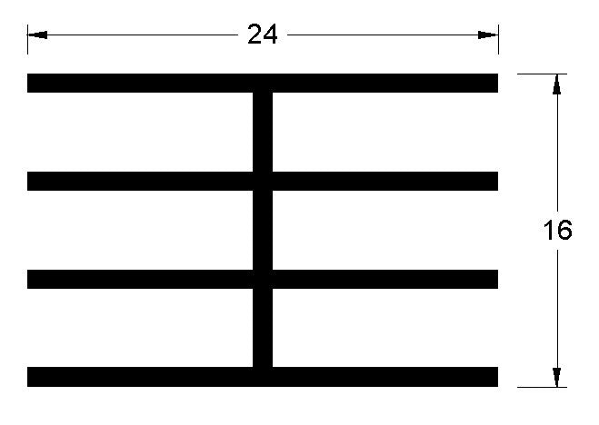 triple h shaped burner
