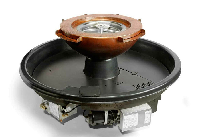 HPC Evolution 360 Hammered Copper Fire and Water Bowl – 360 or 4 Scupper Design (Natural Gas or Propane)