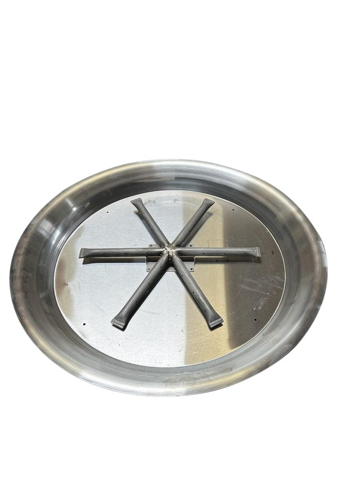 COOKE Fire Pit Pan 26" Diameter Round - Stainless Steel