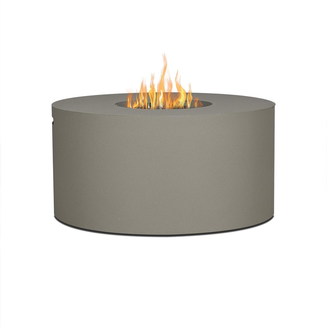 Covewood 41-Inch Round Aluminum Natural Gas Fire Pit in Cloud Gray – Ships Propane with Conversion Kit