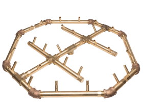 Octagon CROSSFIRE® Brass Burner – Premium Outdoor Gas Burner for High-BTU Fire Features