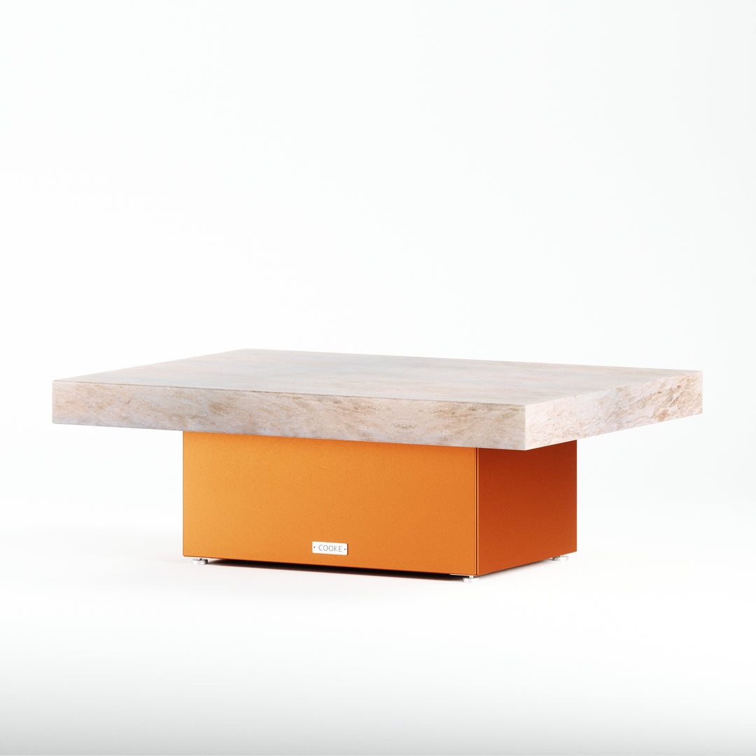 COOKE Santa Barbara Coffee Table 48" x 36" x 17" - Stone Top