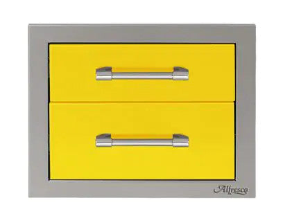 Alfresco 17-Inch Stainless Steel Soft-Close Double Drawer