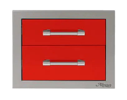 Alfresco 17-Inch Stainless Steel Soft-Close Double Drawer