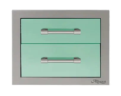 Alfresco 17-Inch Stainless Steel Soft-Close Double Drawer