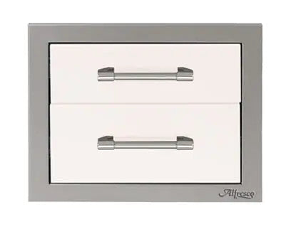 Alfresco 17-Inch Stainless Steel Soft-Close Double Drawer