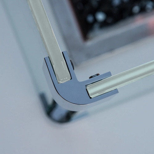 COOKE Custom Clamped Starphire Ultra-Clear Glass Wind Screen For Any Firepit (Glass: 3/8" Thick, 6" Height)