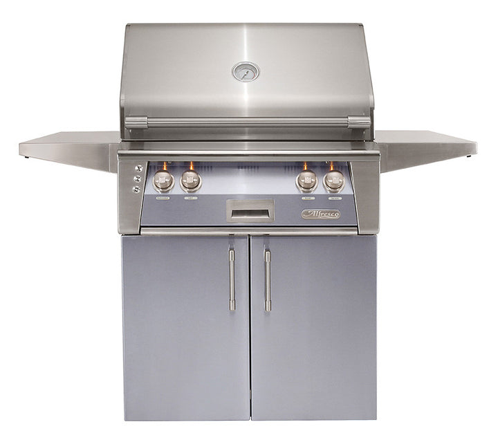 Alfresco - 30" ALXE Luxury Grill On Cart - Freestanding - Signal Grey