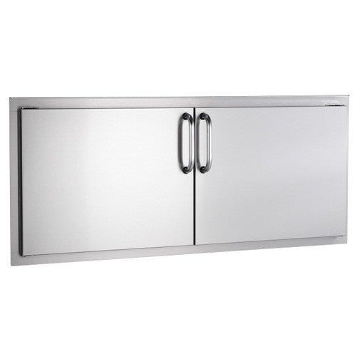 Fire Magic - 35” x 115” Contemporary Pre-Fab Grill Island Bundle with Refrigerator Cut-out - Custom BBQ Island