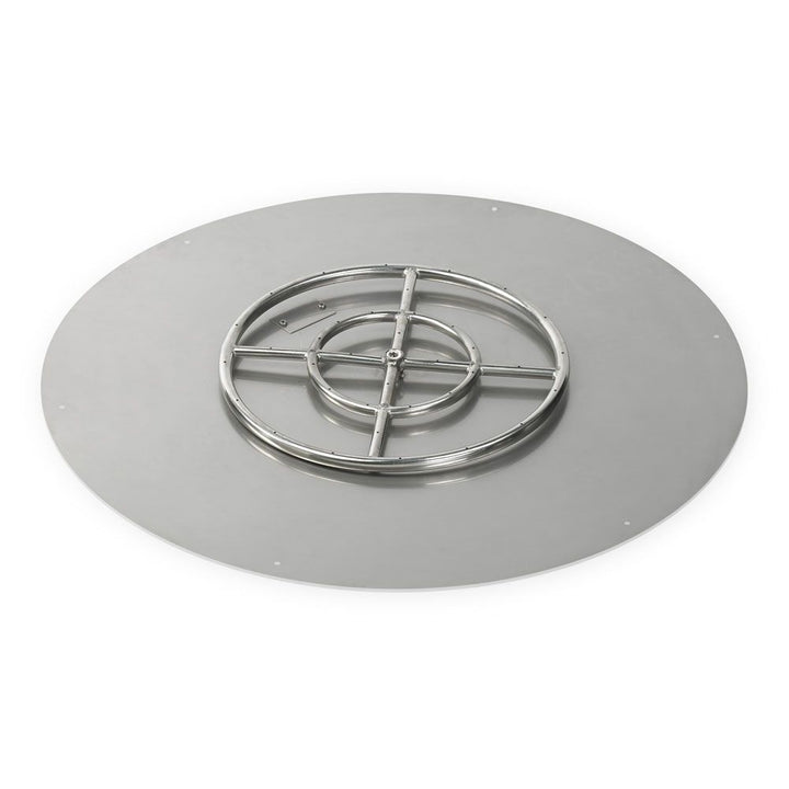 American Fire Glass Stainless Steel Round Flat Fire Pit Burner Pan