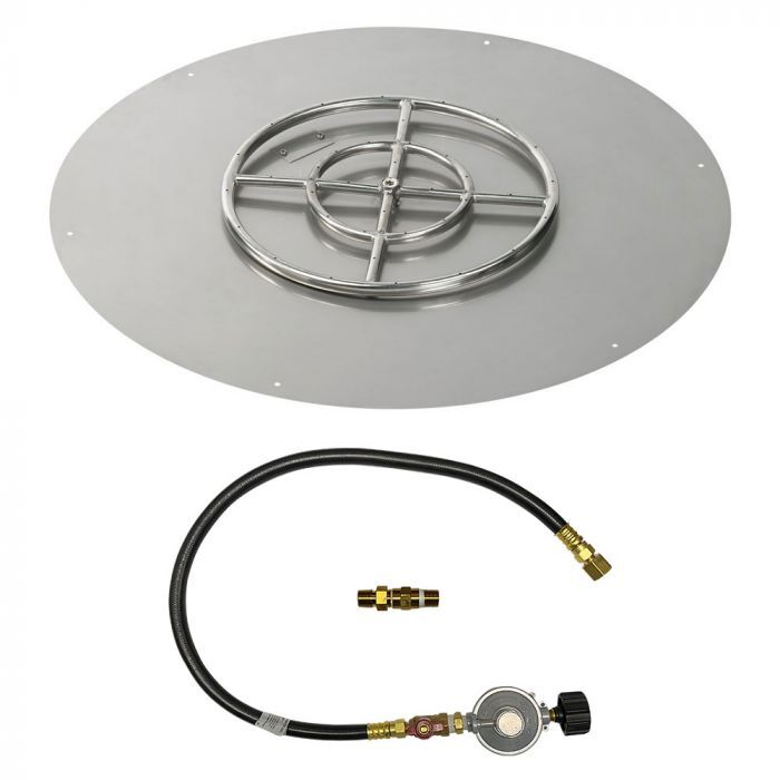 American Fire Glass Match Light Kit Round Flat Pan