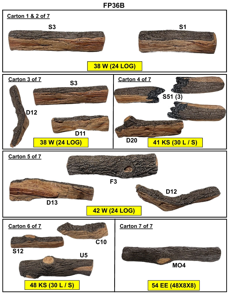 Rasmussen - Fire Pit Bark/Split Medium Log Stacks