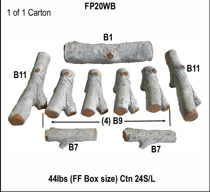 Rasmussen - Fire Pit Birch Log Stacks