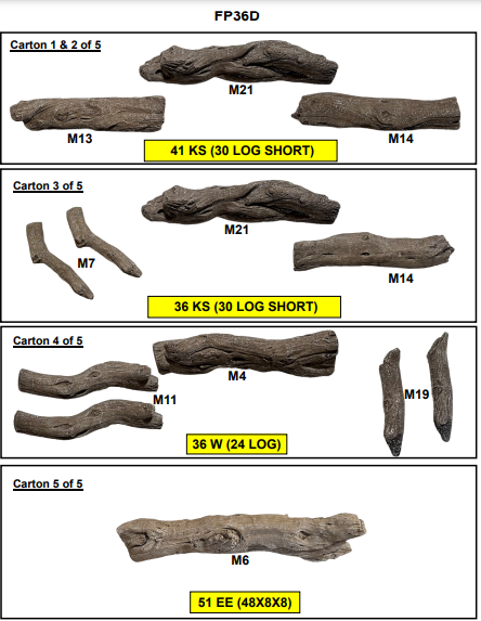 Rasmussen - Fire Pit Driftwood Medium Log Stacks
