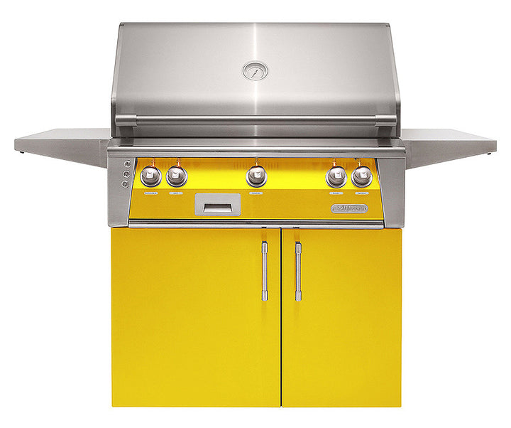 Alfresco - 36" ALXE Luxury Grill  On Cart - Freestanding - Traffic Yellow
