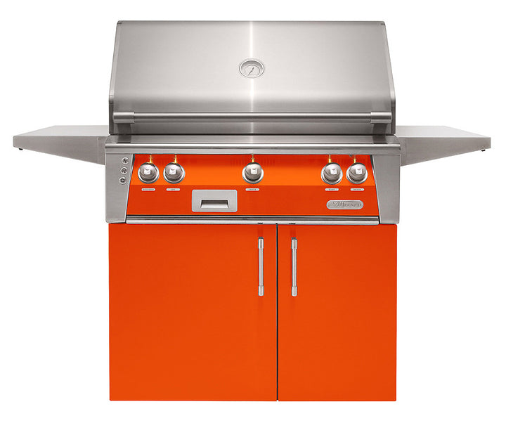 Alfresco - 36" ALXE Luxury Grill  On Cart - Freestanding - Luminous Orange