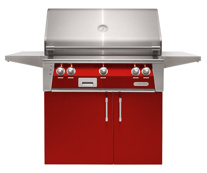 Alfresco - 36" ALXE Luxury Grill  On Cart - Freestanding - Carmine Red
