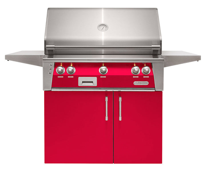 Alfresco - 36" ALXE Luxury Grill  On Cart - Freestanding - Raspberry Red