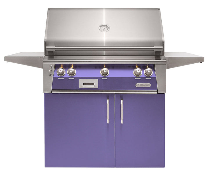Alfresco - 36" ALXE Luxury Grill  On Cart - Freestanding - Blue Lilac