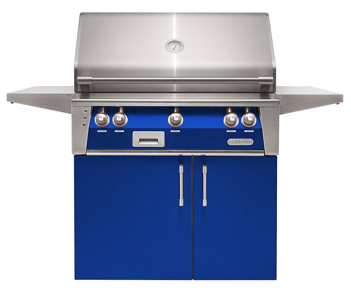 Alfresco - 36" ALXE Luxury Grill  On Cart - Freestanding - Ultramarine Blue