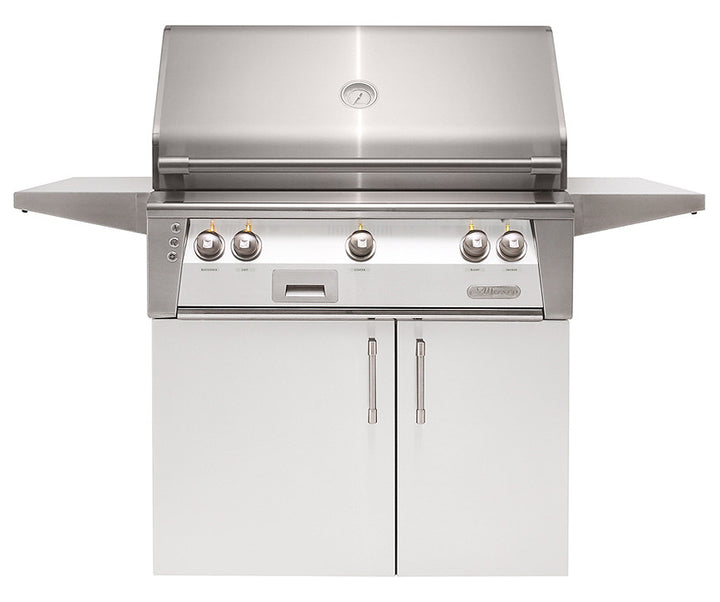 Alfresco - 36" ALXE Luxury Grill  On Cart - Freestanding - Signal White