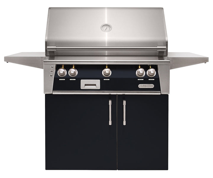 Alfresco - 36" ALXE Luxury Grill  On Cart - Freestanding - Jet Black