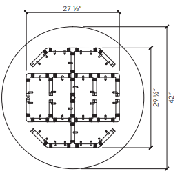Crossfire 360K BTU Octagonal Brass Burner - CFBO360 - Square Opening