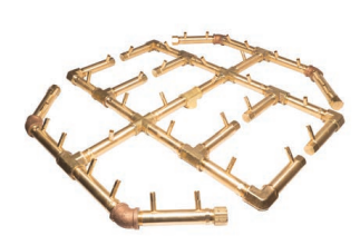 Crossfire 360K BTU Octagonal Brass Burner - CFBO360 - Square Opening