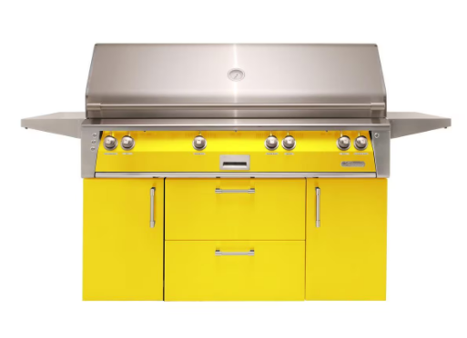 Alfresco 56'' Standard All Grill w/ Cart - Traffic Yellow-Gloss