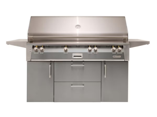 Alfresco 56'' Standard All Grill w/ Cart - Signal Grey-Gloss