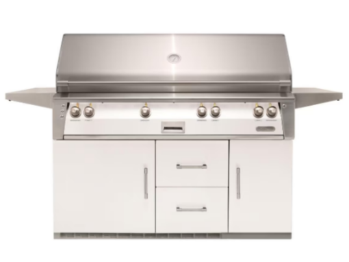 Alfresco 56'' Sear Zone Grill On Refrigerated Base - Signal White-Matte