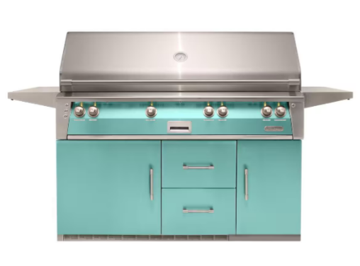 Alfresco 56'' Sear Zone Grill On Refrigerated Base - Light Green-Gloss