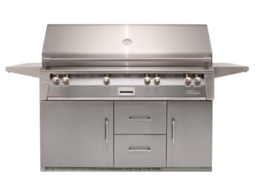 Alfresco 56'' Sear Zone Grill On Refrigerated Base - Signal Grey-Gloss