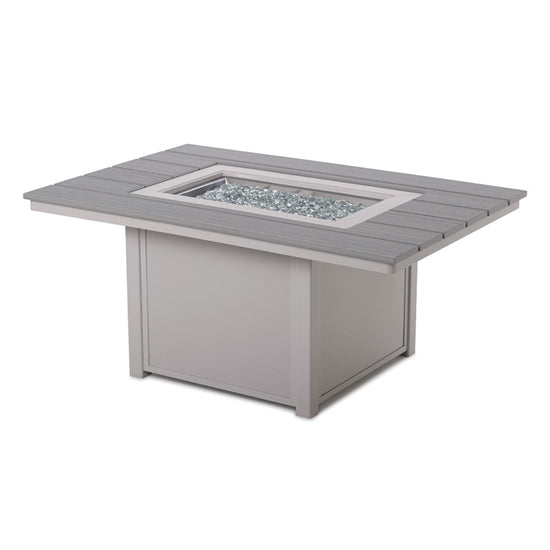 36″ × 54″ Rectangular Rustic Top Fire Table - Electronic Ignition, 55,000 BTU with Hidden Tank Drawer (NG or LP)
