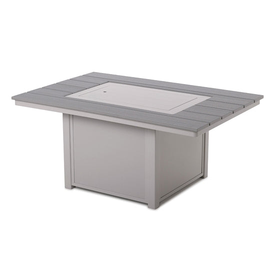 36″ × 54″ Rectangular Rustic Top Fire Table - Electronic Ignition, 55,000 BTU with Hidden Tank Drawer (NG or LP)