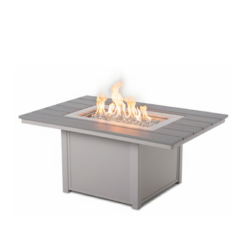 36″ × 54″ Rectangular Rustic Top Fire Table - Electronic Ignition, 55,000 BTU with Hidden Tank Drawer (NG or LP)