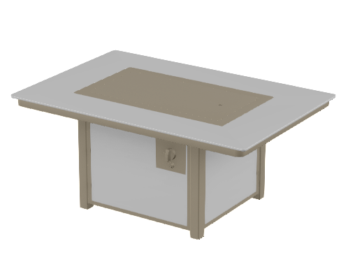 36″ × 54″ Rectangular Origins Top Fire Table - Electronic Ignition, 55,000 BTU with Hidden Tank Drawer (NG or LP)