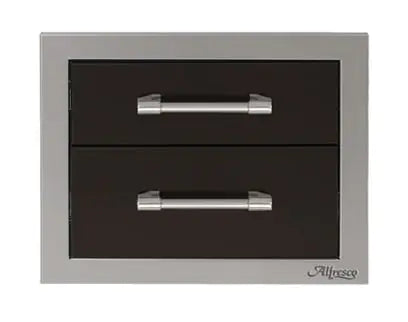 Alfresco 17-Inch Stainless Steel Soft-Close Double Drawer