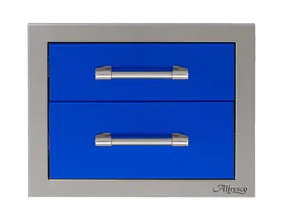 Alfresco 17-Inch Stainless Steel Soft-Close Double Drawer