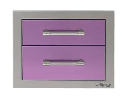 Alfresco 17-Inch Stainless Steel Soft-Close Double Drawer